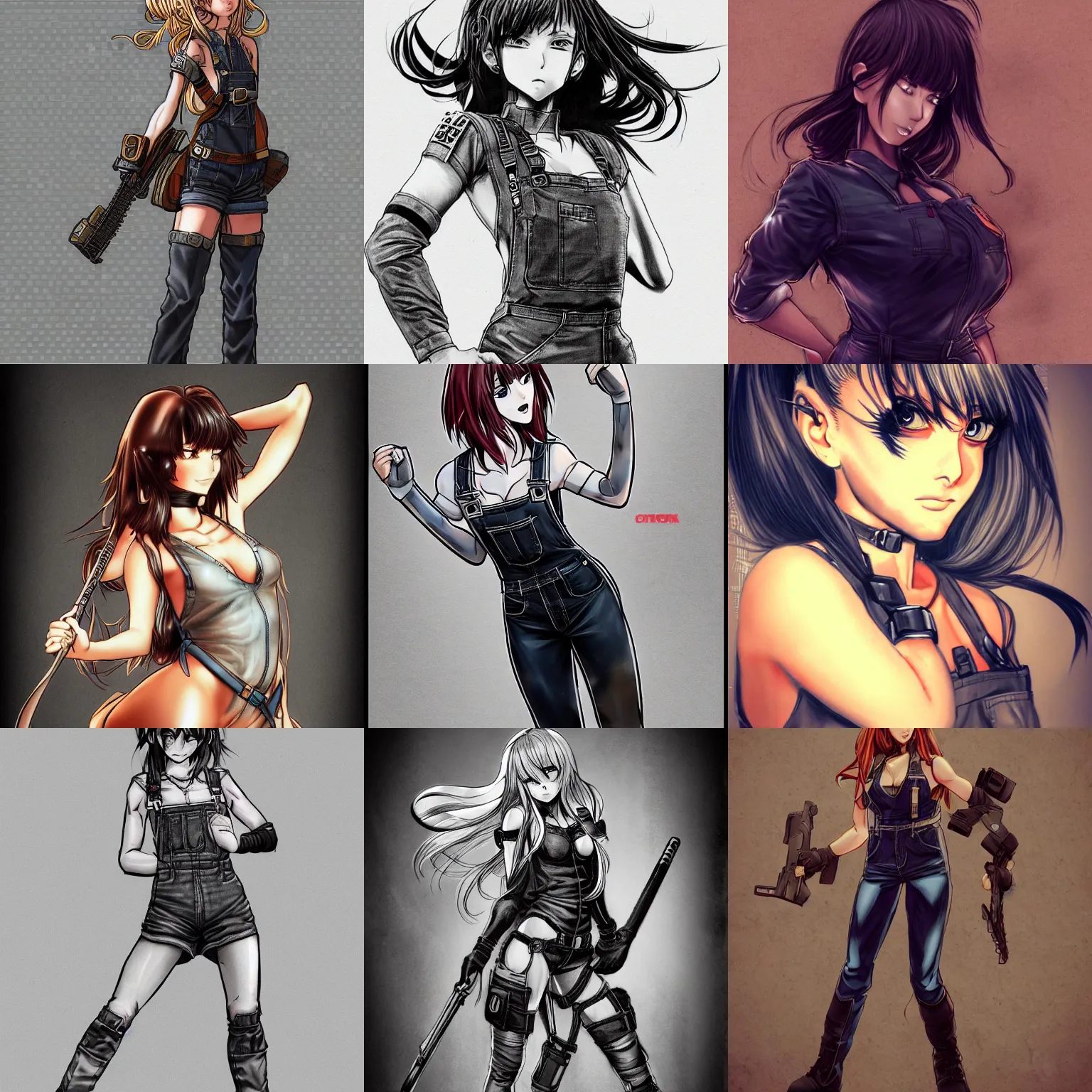 Muscular Anime-Style Character in Dynamic Fighting Pose | AI Art Generator  | Easy-Peasy.AI
