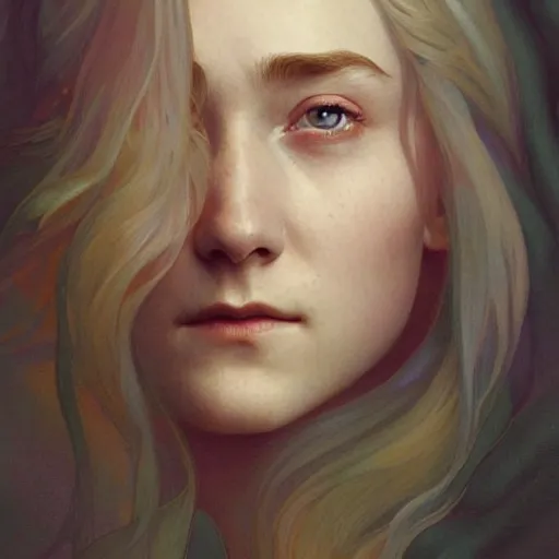 Image similar to beautiful natural Saoirse Ronan, intricate, elegant, highly detailed, digital painting, artstation, concept art, smooth, sharp focus, illustration, art by artgerm and greg rutkowski and alphonse mucha and loish and WLOP