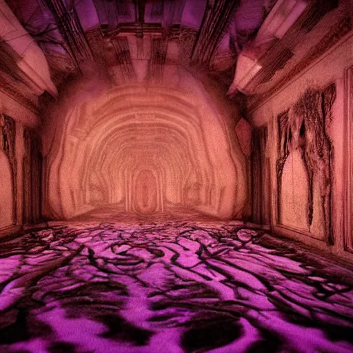 Prompt: big budget horror scene, chaos induce psychedelic soft colors, ultra definition, volumetric lighting, highly detailed, photo realistic hyper realistic, refined, liminal dark void craze, photograph taken by Lucifer