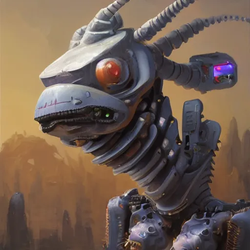 Image similar to a gray unicorn alien and a robotic crab, with african decoration and a spongebob puppet, highly detailed, concept art, art by wlop and artgerm and greg rutkowski, masterpiece, trending on artstation, 8 k