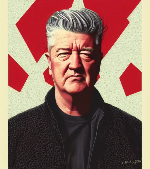 Prompt: David Lynch in Twin Peaks (1990), intricate, highly detailed, centered, studio background, digital painting, artstation, concept art, smooth, sharp focus, illustration, artgerm, donato giancola, Joseph Christian Leyendecker, Ed Repka, Les Edwards, WLOP, Artgerm