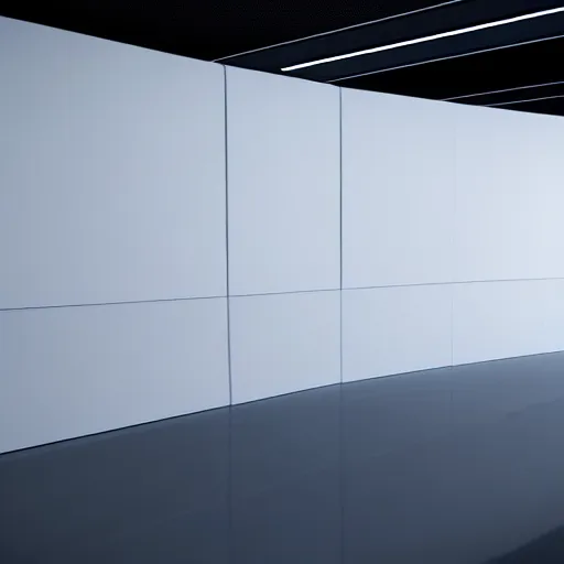 Image similar to a white room 1 2 ft long x 1 0 ft wide x 8 ft tall, geometrically perfect, clean and empty, sci fi spaceship futuristic paneling unreal engine, general studio lighting, 8 k,