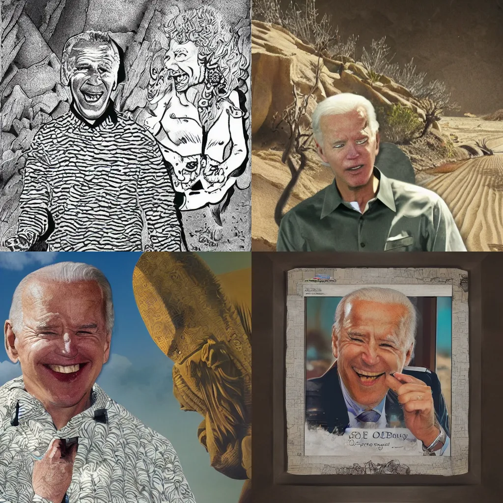 Prompt: a photo of joe biden drunk drunk drunk drunk drunk and happy in a desert, highly detailed skin, highly detailed photo