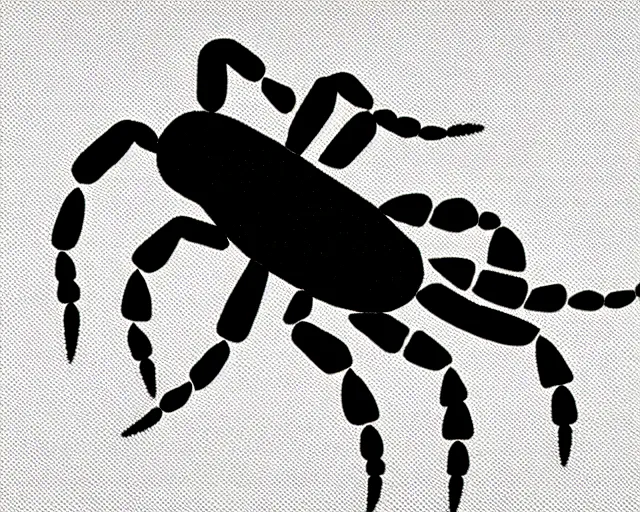 Image similar to a b & w illustration of a scorpion from a nes manual