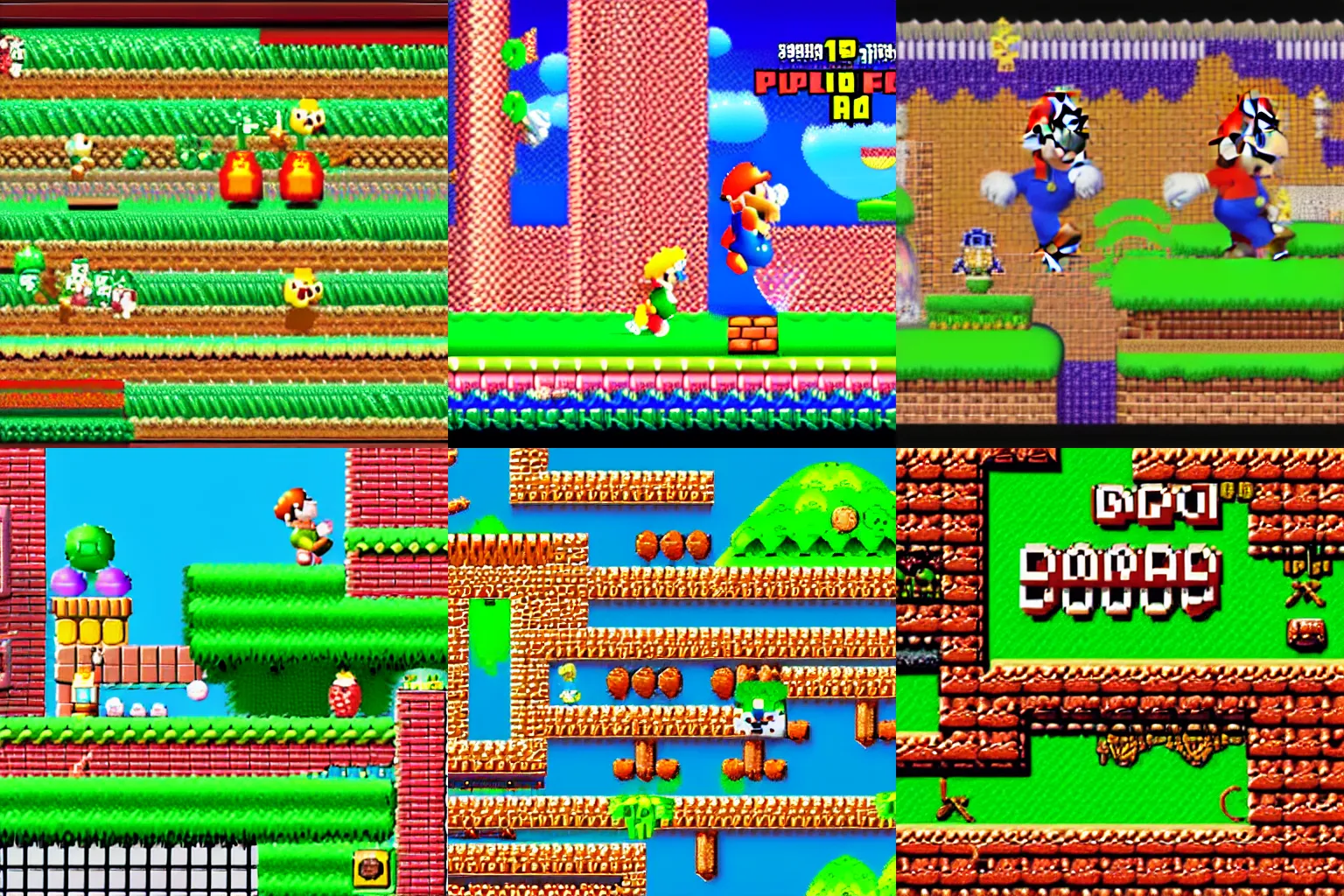 Prompt: Screenshot from Super Mario World (1995)
