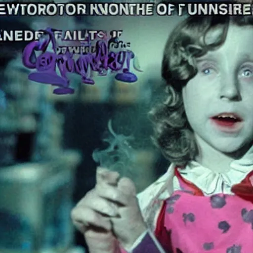 Image similar to The fatal after effects of Willy Wonka’s untested candy, corpses that became unrecognizable