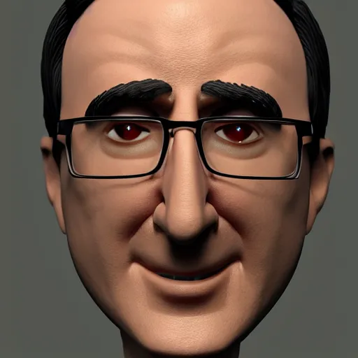 Image similar to john oliver action figure, mint condition, 3 d octane render, artstation, andrew krivulya