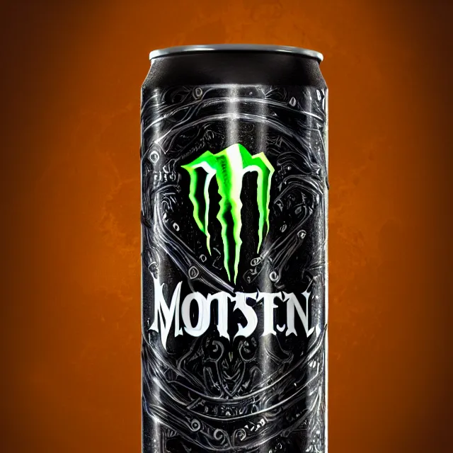 Image similar to aluminian can of monster energy drink, intricate and very very beautiful and elegant, highly detailed, digital painting, artstation, concept art, smooth and sharp focus, illustration