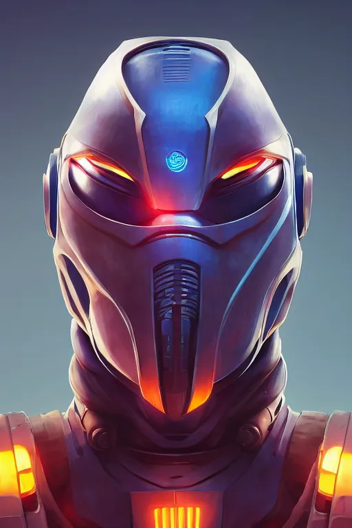 Image similar to epic mask helmet robot ninja portrait stylized as fornite style game design fanart by concept artist gervasio canda, behance hd by jesper ejsing, by rhads, makoto shinkai and lois van baarle, ilya kuvshinov, rossdraws global illumination radiating a glowing aura global illumination ray tracing hdr render in unreal engine 5