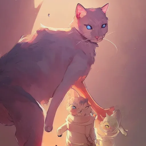 Prompt: cat official fanart behance hd artstation by jesper ejsing, by rhads, makoto shinkai and lois van baarle, ilya kuvshinov, ossdraws, by feng zhu and loish and laurie greasley, victo ngai, andreas rocha, john harris