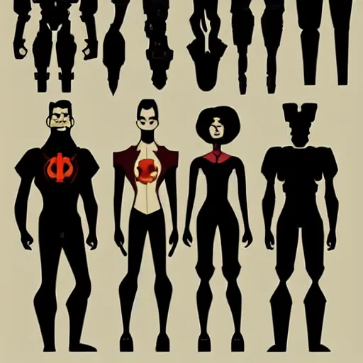 Image similar to stylized proportions, human, large shoulders, thin long legs, the expanse tv series, in the style of mike mignola, trending on artstation