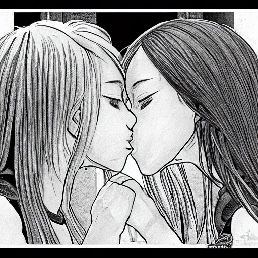 cute manga kiss