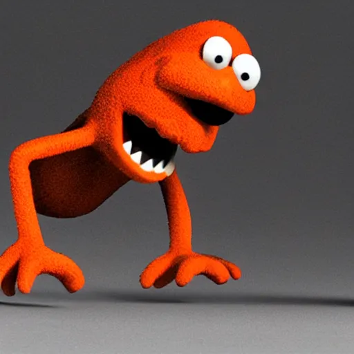 Image similar to little mr malaka screaming by roger hargreaves and jim henson and seuss, octane render