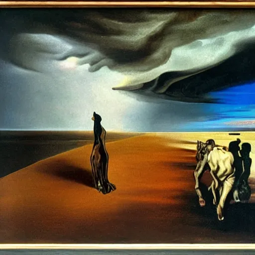 Image similar to storm is coming, i have regrets, by salvador dali