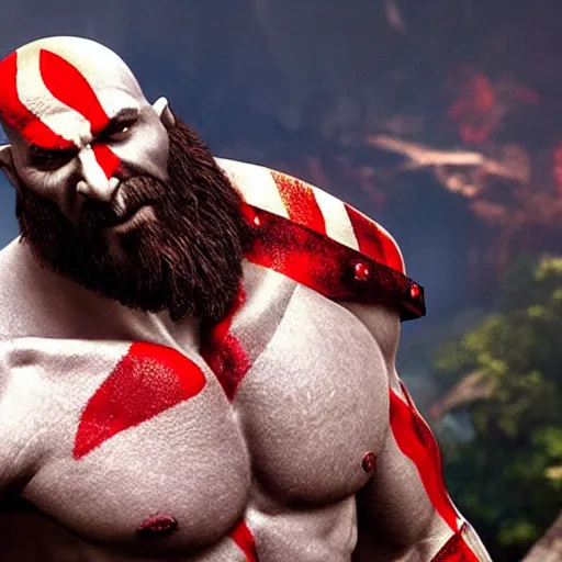 Prompt: “still of kratos the god of war in a Pixar movie”