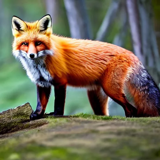 Prompt: beautiful red fox, XF IQ4, 150MP, 50mm, f/1.4, ISO 200, 1/160s, natural light, Adobe Photoshop, Adobe Lightroom, DxO Photolab, Corel PaintShop Pro, symmetrical balance, depth layering, polarizing filter, Sense of Depth, AI enhanced