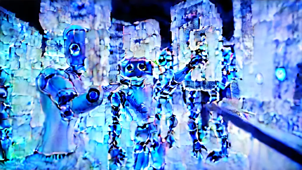 Prompt: robots drinking alcohol, inside a ice bar, chrome reflections, hyper-realistic, extreme detail, sharp photo, beautiful, cinematic 4K, by Sorayama