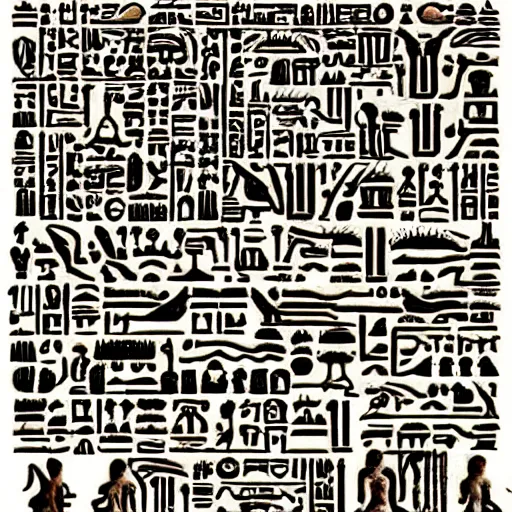 Image similar to alien hieroglyphs