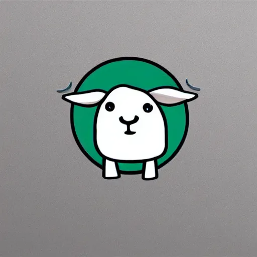 Prompt: cute phone wires sheep by luc cornec sticker
