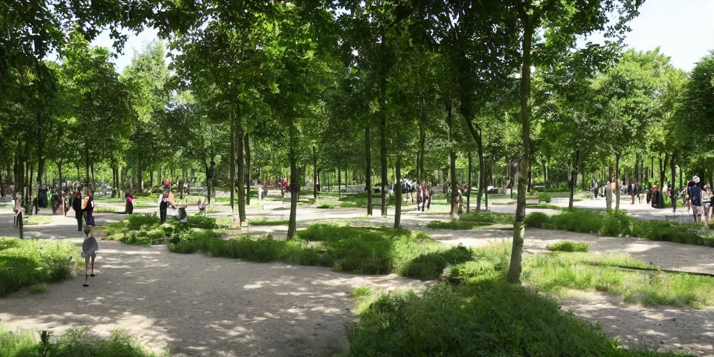Image similar to an ecological park in paris