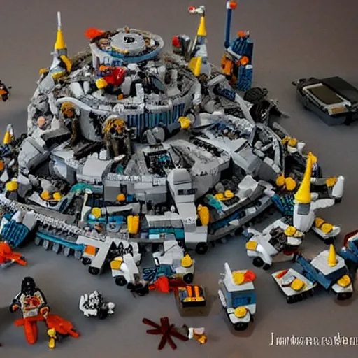 Image similar to the end of the world in lego, apocalypse. sci - fi. beautiful.