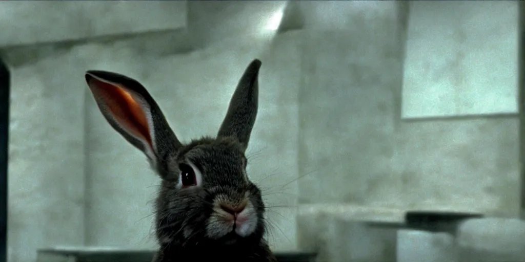 Image similar to a rabbit in the movie goldeneye, screenshot