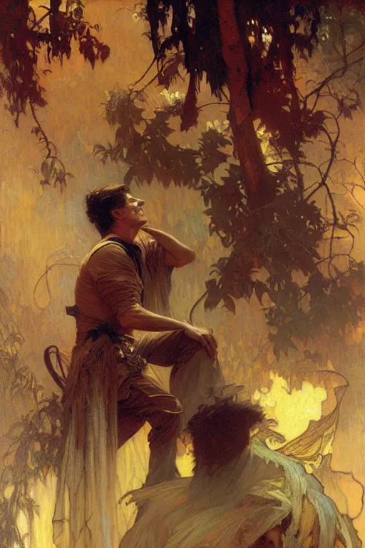 Prompt: zak bagans, painting by gaston bussiere, craig mullins, greg rutkowski, alphonse mucha