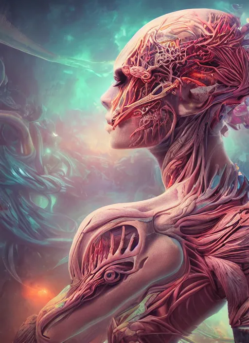 Image similar to dreamscape, ross tran, vivid colors, anatomical, highly detailed sculpture, intricate detailed, ommatidia, 8 k, cinematic atmosphere, post - processing