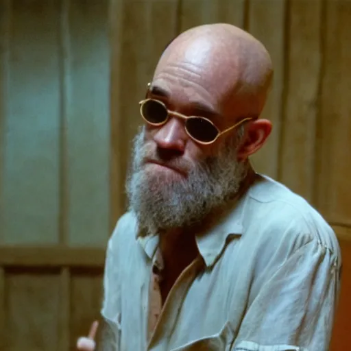 Image similar to michael stipe as captain benjamin in apocalypse now, 8k resolution, full HD, cinematic lighting, award winning, anatomically correct