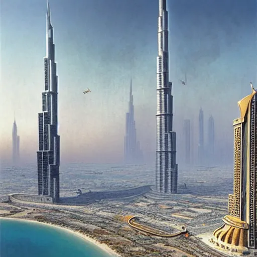 Image similar to gta : dubai, by ferdinand knab