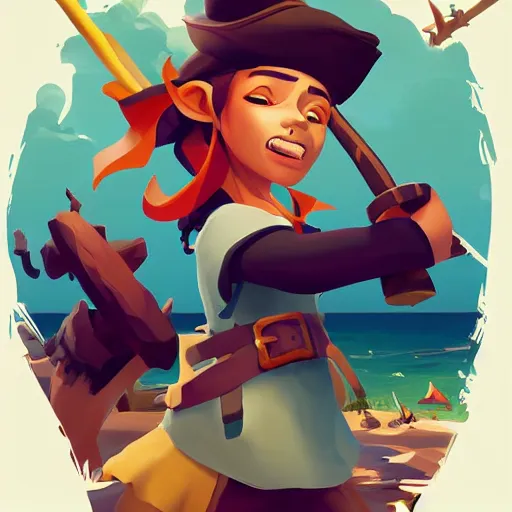 Image similar to painting treasure on sea of thieves game smooth median photoshop filter cutout vector, behance hd by jesper ejsing, by rhads, makoto shinkai and lois van baarle, ilya kuvshinov, rossdraws global illumination