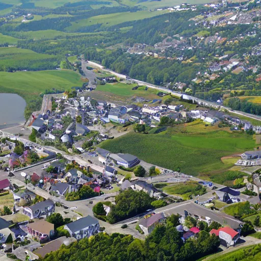 Prompt: aerial view of Gaspe