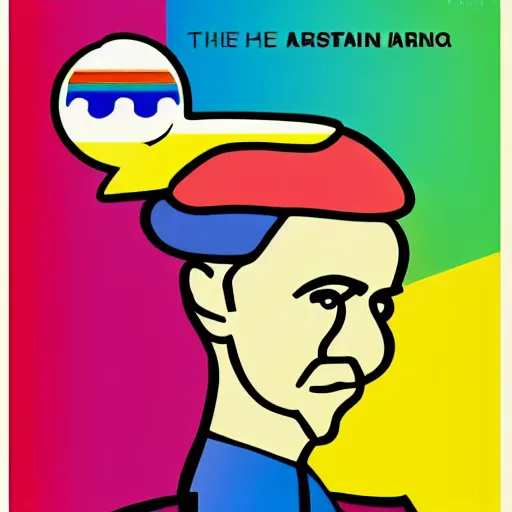 Prompt: rainbow alan turing. pop art.