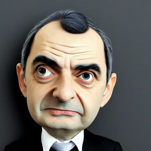 Image similar to Mr Bean as a highly prolific neurosurgeon, Canon EOS 5D 35mm f1.8, trending on artstation, WLOP