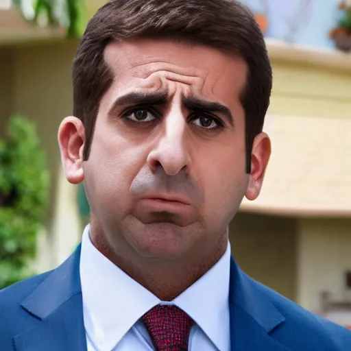 Image similar to a still of a kurdish! michael scott in the ofiice us, 8 k, high resolution