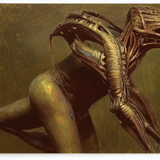 Image similar to alien by ilya repin