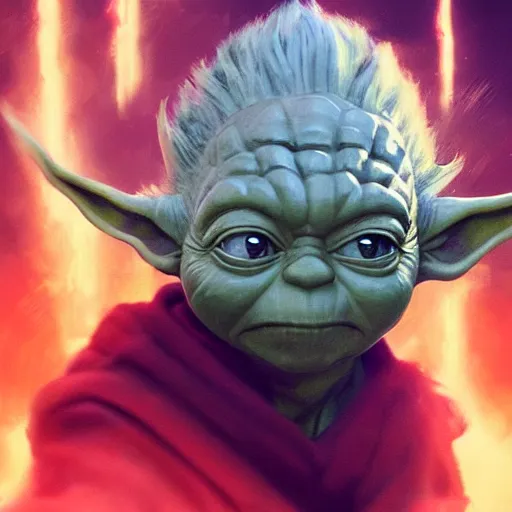 Image similar to yoda super saiyan, cinematic lighting, highly detailed, concept art, art by wlop and artgerm and greg rutkowski, masterpiece, trending on artstation, 8 k