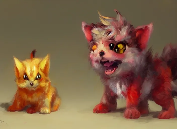 Prompt: concept art of cute candy pets, oil painting by Jama Jurabaev, extremely detailed, brush hard, artstation, for AAA game, high quality