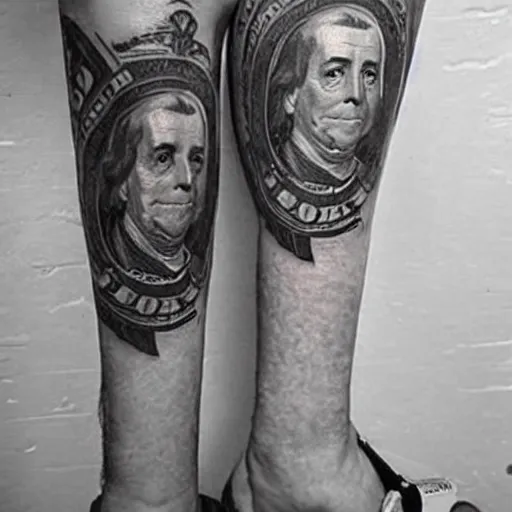Prompt: money tattoo