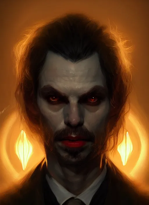 Image similar to portrait of michael morbius the living vampire, intricate, elegant, glowing lights, highly detailed, digital painting, artstation, concept art, smooth, sharp focus, illustration, art by wlop, mars ravelo and greg rutkowski