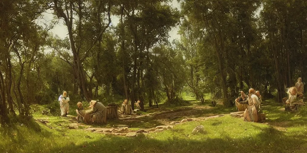 Prompt: The Shire, Ivan Kramskoi painting