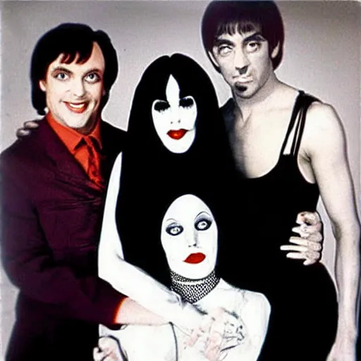 Image similar to “threes company meets the addams Family”