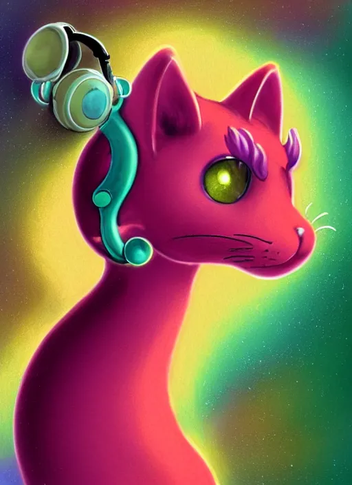 Prompt: cat seahorse fursona wearing headphones, autistic bisexual graphic designer, long haired attractive androgynous humanoid, coherent detailed character design, weirdcore voidpunk digital art by delphin enjolras, leonetto cappiello, richard scarry, furaffinity, cgsociety, trending on deviantart