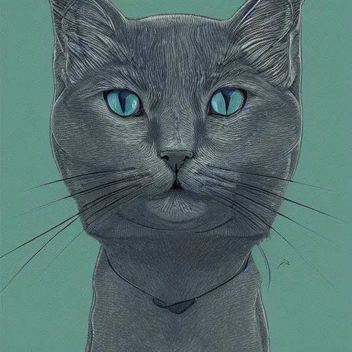 Image similar to a house cat by james jean