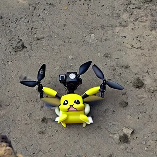 Prompt: pikachu drone in the middle east