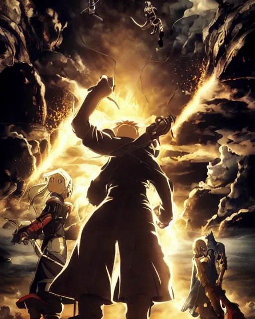 fullmetal alchemist movie poster, highly detailed,, Stable Diffusion