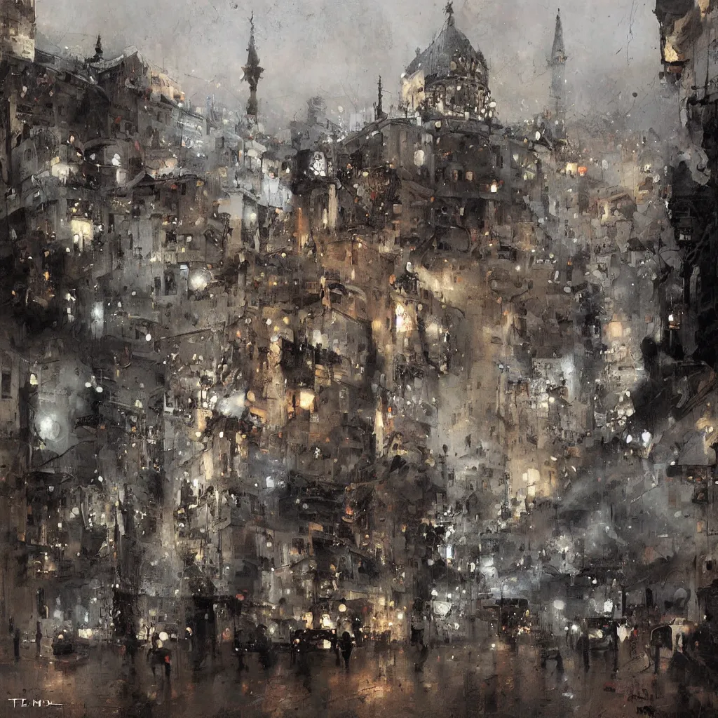 Image similar to tbilisi painted by jeremy mann