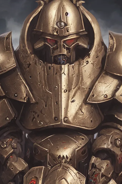 Image similar to armor portrait heros warhammer 4 0 k horus heresy fanart - the primarchs emperor by johannes helgeson animated with vfx concept artist & illustrator global illumination ray tracing hdr fanart arstation zbrush central hardmesh 8 k octane renderer comics stylized