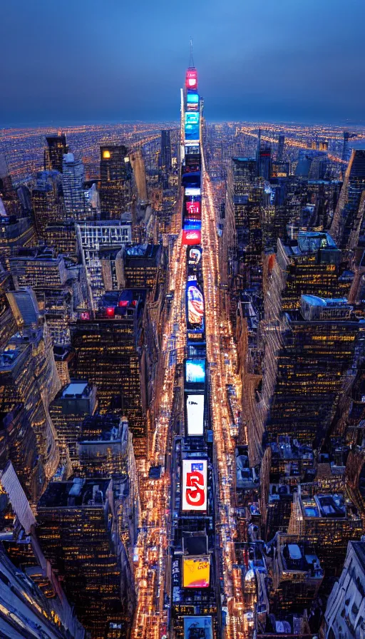 Prompt: 8k high resolution photograph of New York Times Square at night