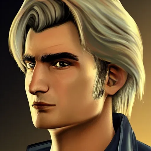 Image similar to closeup of handsome gigachad XQC as a GTA character in a loading screen